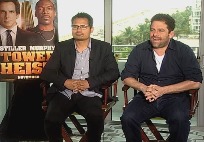 Michael Pena and Brett Ratner in Miami for TOWER HEIST
